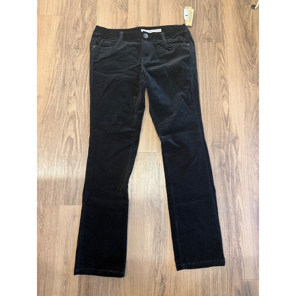 DKNY Jeans Womens Black Corduroy Skinny Pant Chino KCMUB300 Size 12 NWT